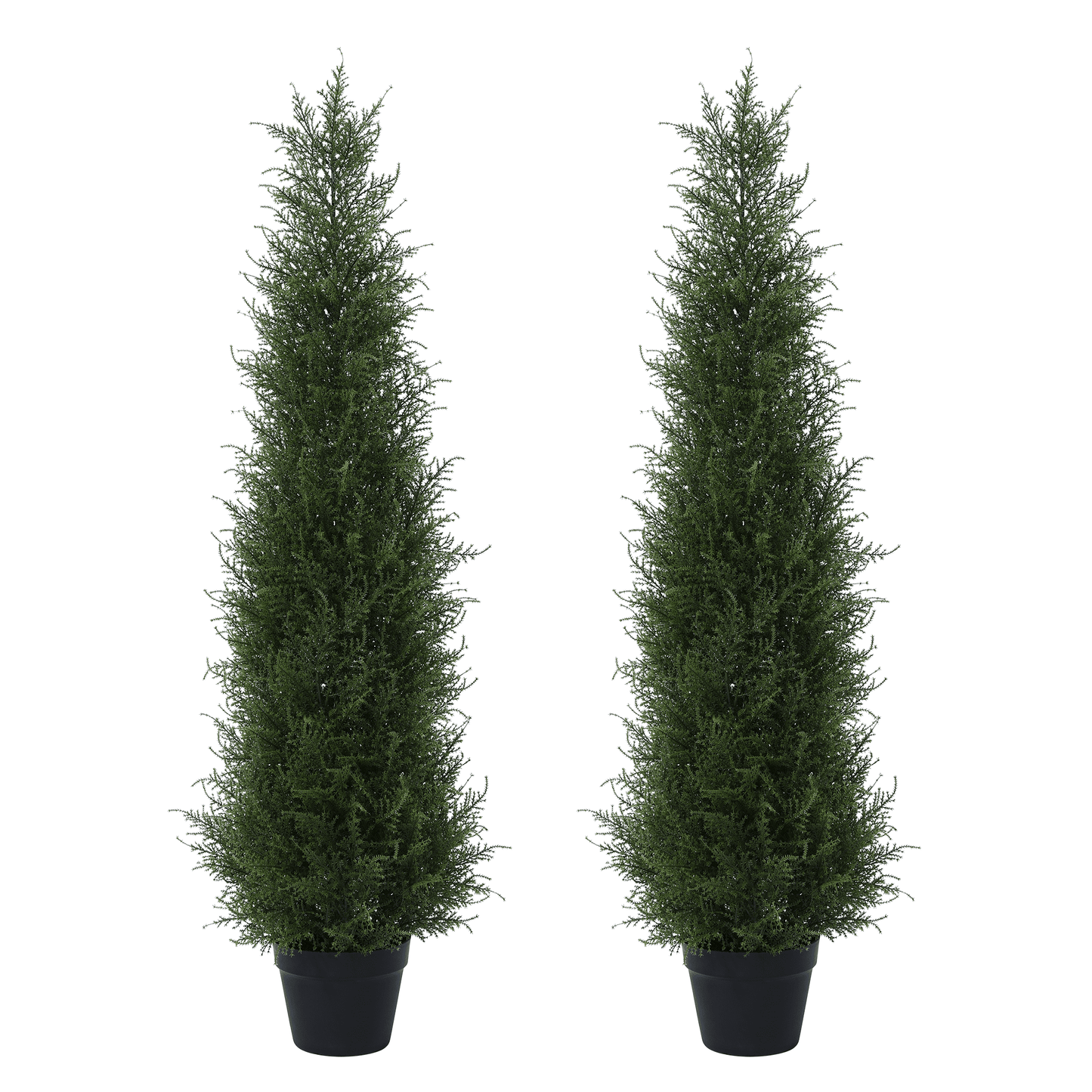 2 Pack 4 Feet Artificial Cedar Tree UV Rated for Indoor/Outdoor Decor , DR.Planzen