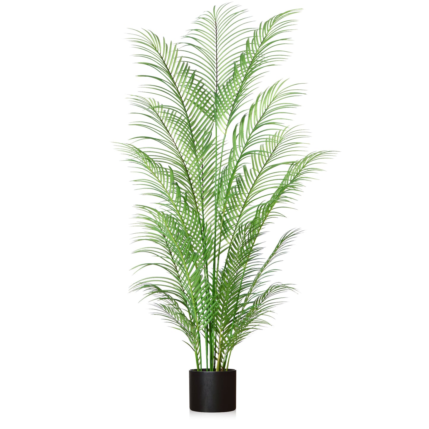 5 FT Artificial Areca Palm Tree in Pot Tall Faux Tropical Palm Plants for Home Office Decor Indoor Fake Green Potted Plant