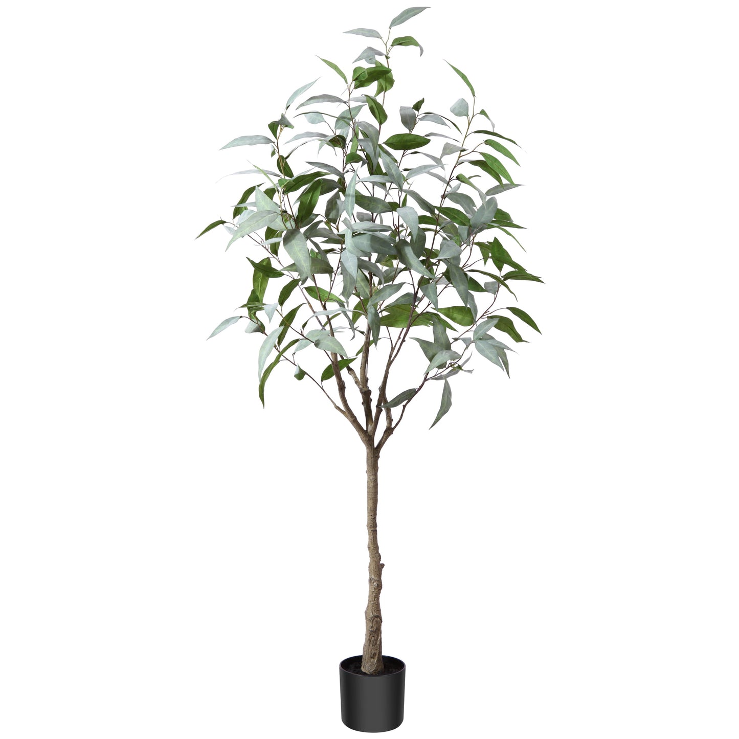 DR.Planzen Artificial Eucalyptus Plants 5FT Tall Fake Eucalyptus Plants Large Faux Trees for Home Decor Indoor Outdoor Office Gift Ornaments, Set of 1