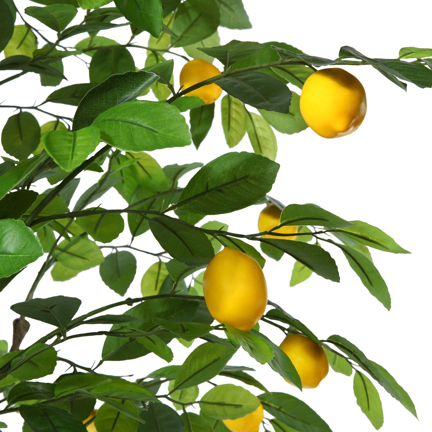 Fake Lemon Tree, 5FT Artificial Lemon Silk Plants, Pre Potted Faux Lemon Tree, Plastic Lemon Fruit Tree for Home Decor Living Room Office, Topiary Artificial Plants Outdoor