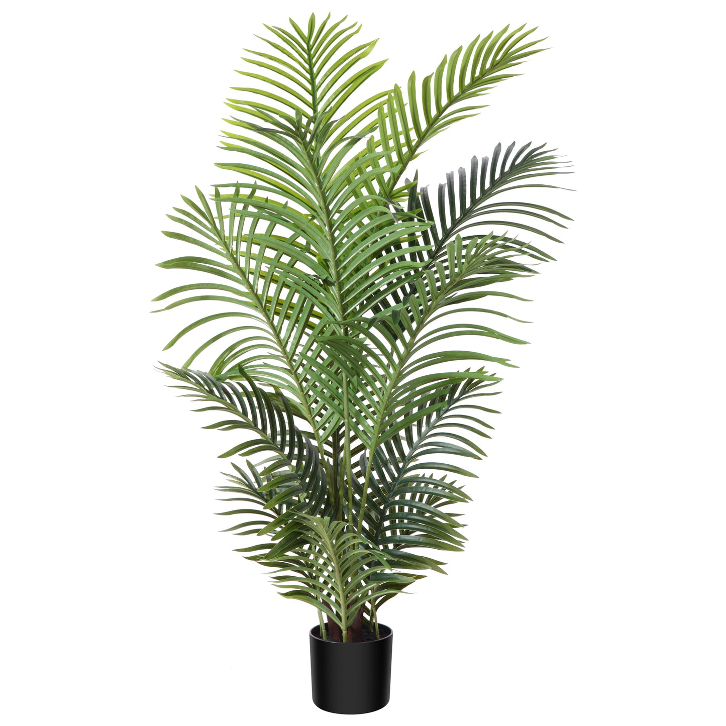 Fake Majesty Palm Plant 4 Feet Artificial Majestic Palm Faux Ravenea Rivularis in Pot for Indoor Outdoor Home Office Store, Great Housewarming Gift