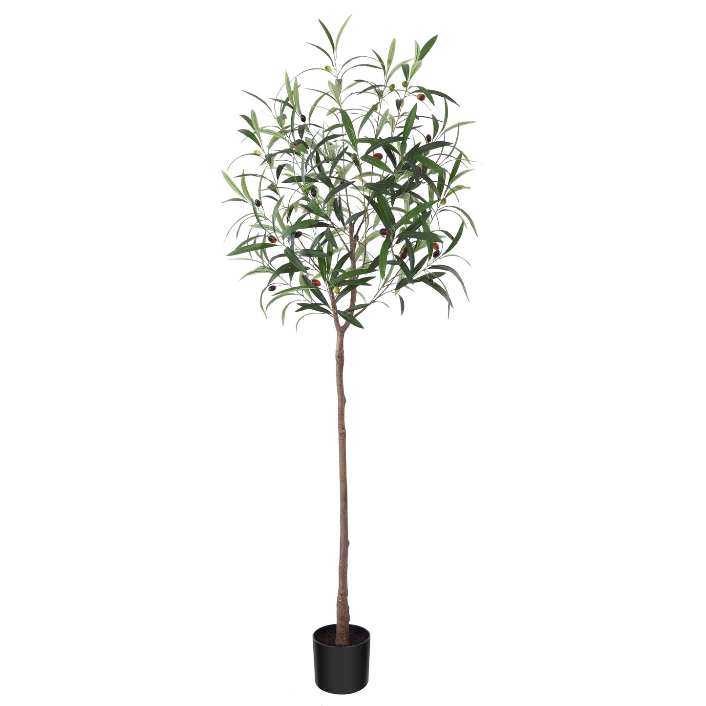 DR.Planzen Artificial Olive Tree 6FT Tall Fake Olive Plants Large Faux Trees for Home Decor Indoor Outdoor Office Gift Ornaments, Set of 1