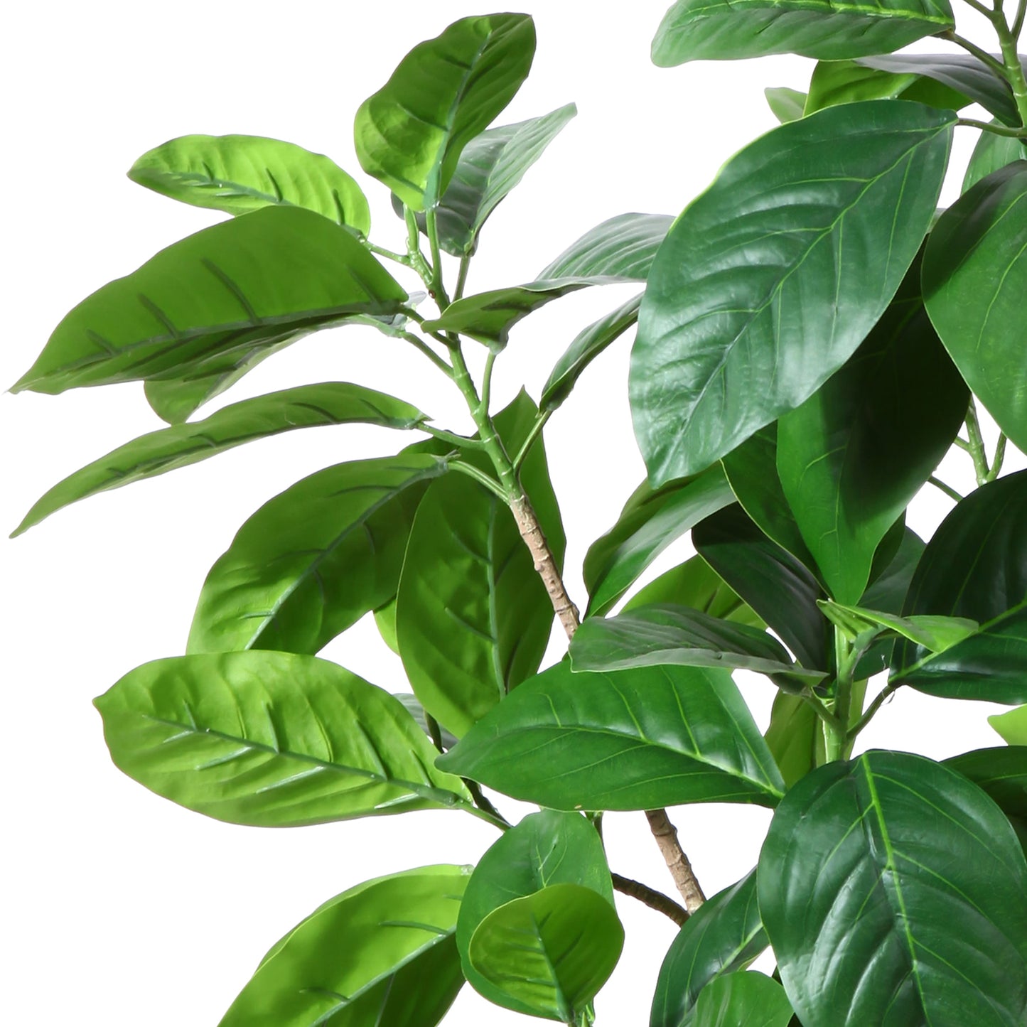 Artificial Plants, 5 Ft Ficus Tree Faux Rubber Plants Indoor Outdoor Decor Fake Tree in Pot Plastic Plants for Home Decor Office Living Room Porch Patio Perfect Housewarming Gift Green