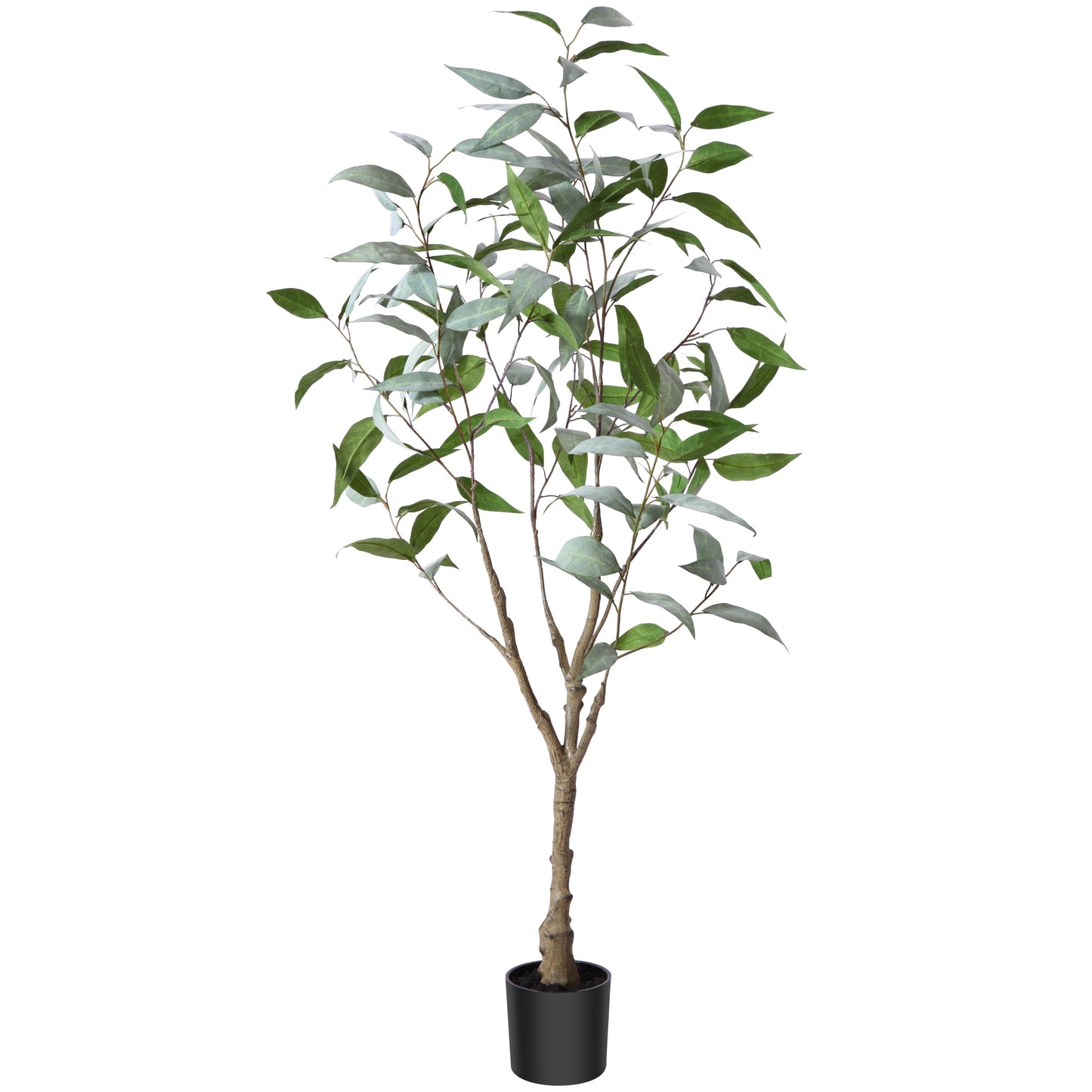 DR.Planzen Artificial Eucalyptus Plants 4FT Tall Fake Eucalyptus Plants Large Faux Trees for Home Decor Indoor Outdoor Office Gift Ornaments, Set of 1