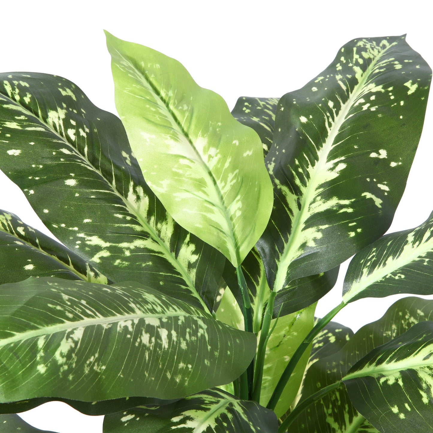 43 inch Artificial Golden Dieffenbachia Silk Plant, Fake Dieffenbachia Tree in Pot for Home Decor Office House Living Room Indoor Outdoor