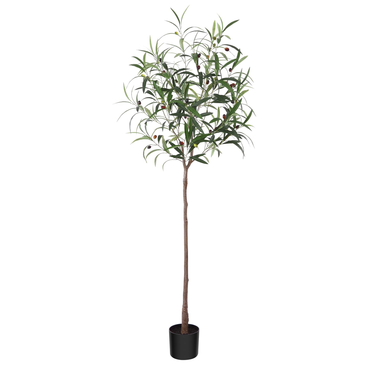 DR.Planzen Artificial Olive Tree 5FT Tall Fake Olive Plants Large Faux Trees for Home Decor Indoor Outdoor Office Gift Ornaments, Set of 1